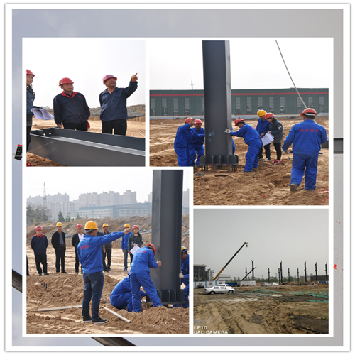 喜訊！我公司新廠區(qū)鋼結(jié)構(gòu)正式安裝！